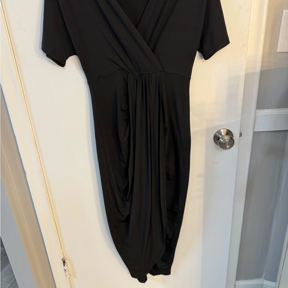 Elegant Black Wrap Dress